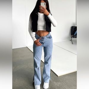 Straight leg jeans - blue denim